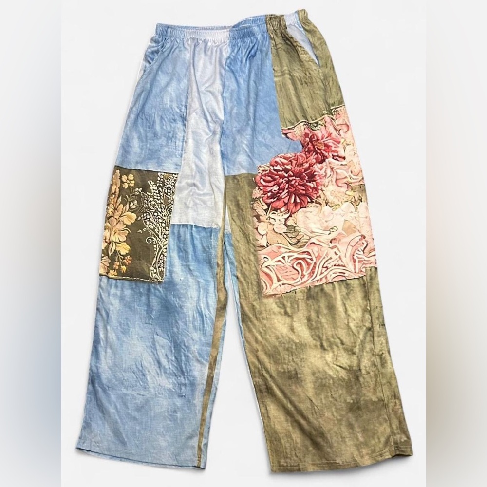 Patchwork styled pants